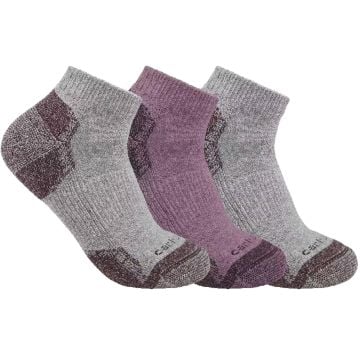 Carhartt Midweight Cotton Blend Low Cut Ladies Socks - 3 Pack