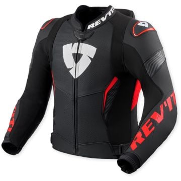Revit Argon 3 Pro Chaqueta de cuero de motocicleta perforada