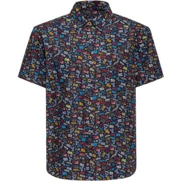King Kerosin Printed Rebellion Short Sleeve Shirt