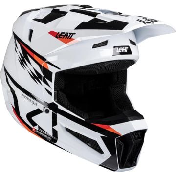 Leatt 3.5 Checkered Junior Casque de motocross avec lunettes