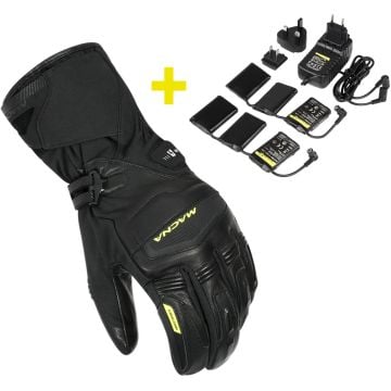 Macna Azra RTX Kit waterproof heatable Winter Motocycle Glove + 12V / 3A Batteries and Charger