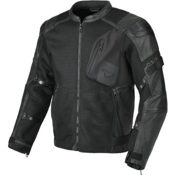 Macna Olsan Solid Veste en cuir / textile de moto perforée
