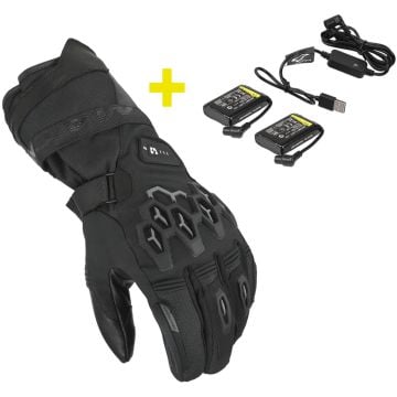 Macna Rafino RTX Kit waterproof heatable Winter Motocycle Glove + 7,4V / 2.2A Batteries and Charger