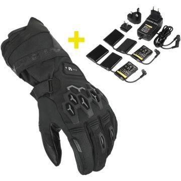 Macna Rafino RTX Kit waterproof heatable Winter Motocycle Glove + 12V / 3A Batteries and Charger