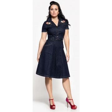 Queen Kerosin Swing Ladies Jeans Dress