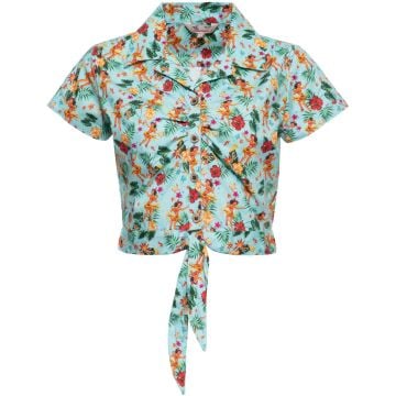 Queen Kerosin Hula Girls Ladies Blouse