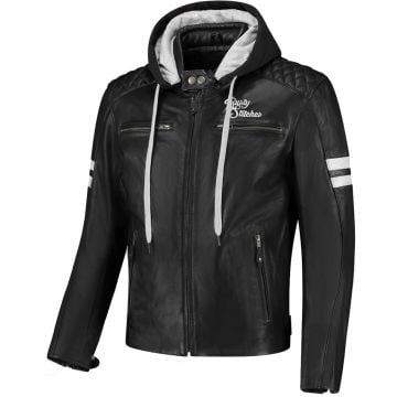 Rusty Stitches Jari Hooded V2 Motorcycle Leather Jacket