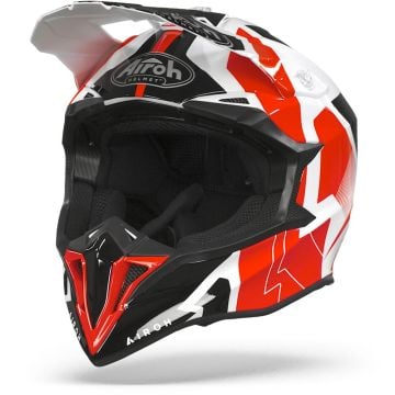 Airoh Wraap Raze Red White Offroad Helmet