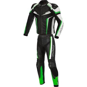 Büse Mille Black Green 2PC Leather Motorcycle Suit