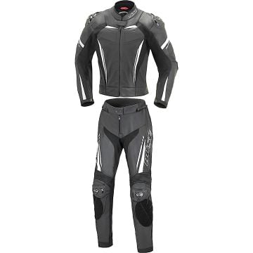 Büse Imola Ladies Black White 2PC Leather Motorcycle Suit