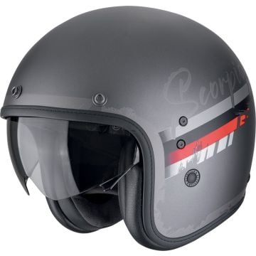 Scorpion Belfast Evo Adonis Noir Gris Rouge Casque Jet
