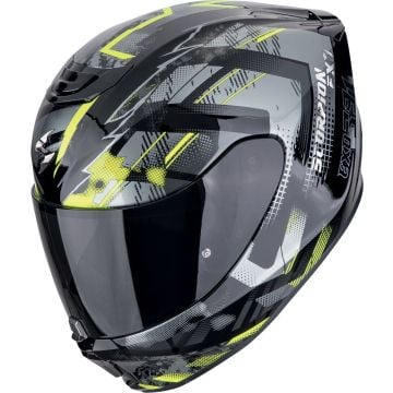 Scorpion EXO-391 Clutter Noir Gris Jaune Casque Intégral