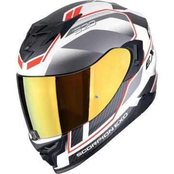 Scorpion EXO-520 Evo Air Lena Noir Blanc Rouge Casque Intégral