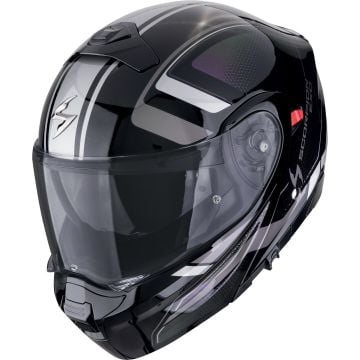 Scorpion EXO-930 Evo Ardens Noir Purple Argenté Casque Modulable