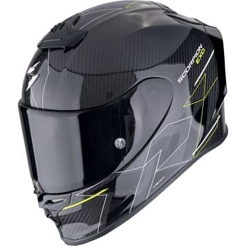 Scorpion EXO-R1 Evo Carbon Air Cynergy Noir Jaune Casque Intégral