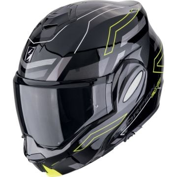 Scorpion EXO-Tech Evo Conquer Noir Jaune Casque Modulable