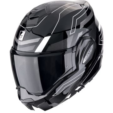 Scorpion EXO-Tech Evo Conquer Noir Blanc Casque Modulable