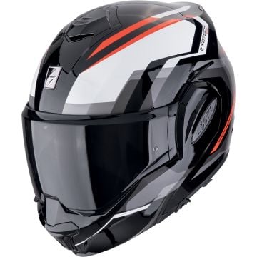 Scorpion EXO-Tech Evo Furio Noir Gris Rouge Casque Modulable
