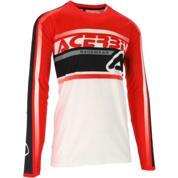 Acerbis MX Linear Lugo Weiß Rot Motocross Jersey
