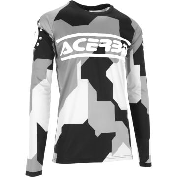 Acerbis MX Linear Sumbawa Schwarz Grau Motocross Jersey