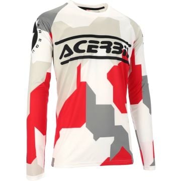 Acerbis MX Linear Sumbawa Weiß Grau Motocross Jersey