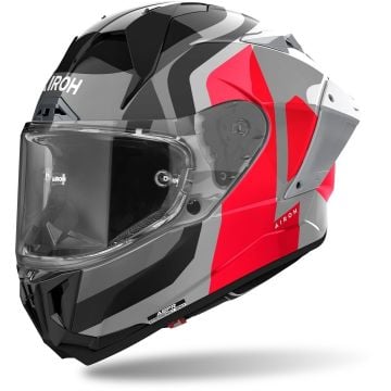 Airoh GP 800 Competition Carbon Noir Gris Rouge Casque Intégral