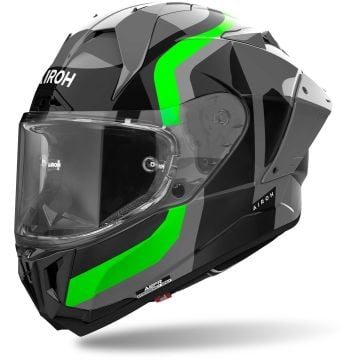 Airoh GP 800 Competition Carbon Noir Gris Vert Casque Intégral