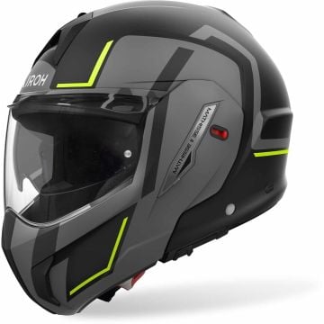 Airoh Mathisse II Genius Noir Mat Gris Jaune Casque Modulable