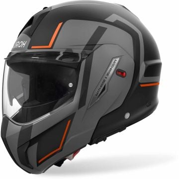 Airoh Mathisse II Genius Noir Mat Gris Orange Casque Modulable