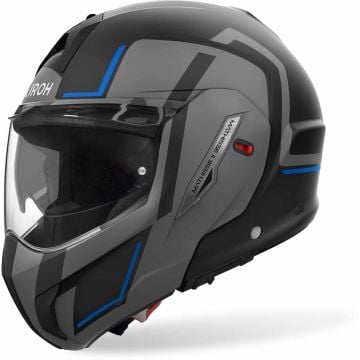 Airoh Mathisse II Genius Noir Mat Gris Bleu Casque Modulable