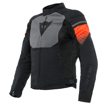 Dainese Air Fast Tex Noir Gris Fluo Rouge Blouson