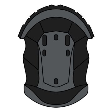 Airoh Aviator 3 Washable Crown Padding Grey