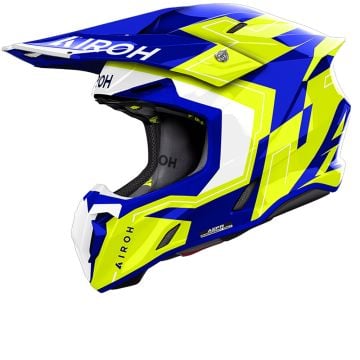 Airoh Twist 3 Dizzy Blue Yellow Offroad Helmet