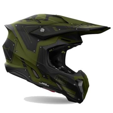 Airoh Twist 3 Military Noir Vert Casque Cross