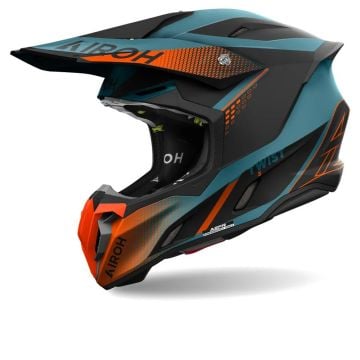 Airoh Twist 3 Shard Orange Blue Offroad Helmet