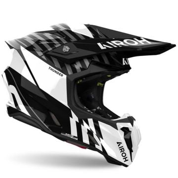 Airoh Twist 3 Thunder Noir Blanc Casque Cross