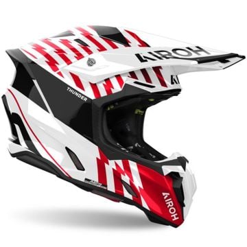 Airoh Twist 3 Thunder Rouge Blanc Casque Cross