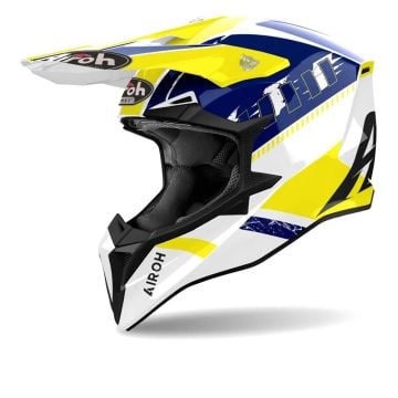 Airoh Wraaap Feel Yellow Blue Offroad Helmet