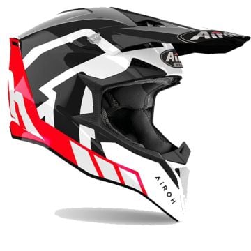 Airoh Wraaap Reloaded Rouge Noir Casque Cross