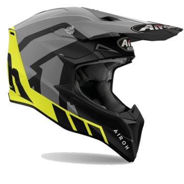 Airoh Wraaap Reloaded Jaune Gris Casque Cross