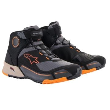 Alpinestars CR-X Drystar Riding Shoes Black Light Brown Orange