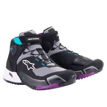 Alpinestars CR-X Women's Drystar Riding Shoes Black Gray Plum Teal