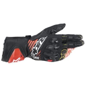 Alpinestars GP Tech V2 Noir Blanc Rouge Fluo Gants