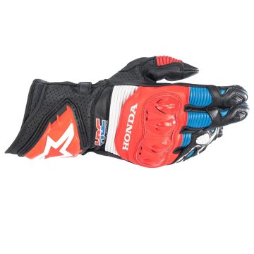 Alpinestars Honda GP Pro R3 Schwarz Bright Rot Blau Handschuhe