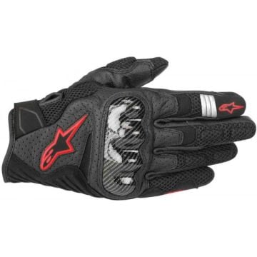 Alpinestars SMX-1 Air V2 Noir Rouge Fluo Gants