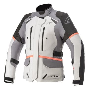 Alpinestars Stella Andes V3 Drystar Jacket Ice Gray Dark Gray Black Coral 