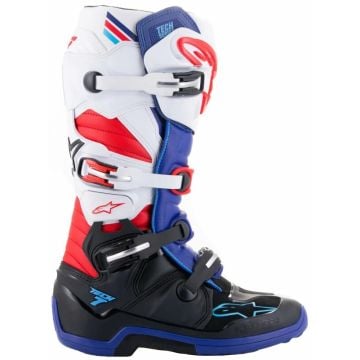 Alpinestars Tech 7 Noir Dark Bleu Rouge Blanc Bottes