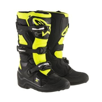Alpinestars Youth Tech 7S Boots Black Yellow Fluo