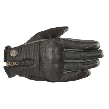 Alpinestars Rayburn Noir Gris Rouge Leather Gants