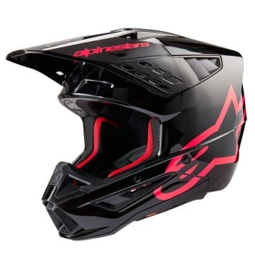 Alpinestars S-M5 Corp Helmet Ece 22.06 Black Diva Pink Glossy